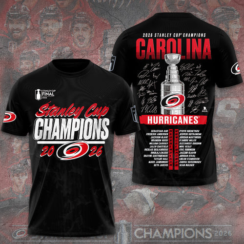 Carolina Hurricanes 2026 Stanley Cup Champions 3D Apparel – GNE7197