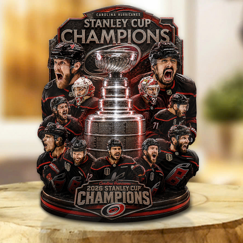 Carolina Hurricanes 2026 Stanley Cup Champions Custom Shape Acrylic Plaque – GNE7037