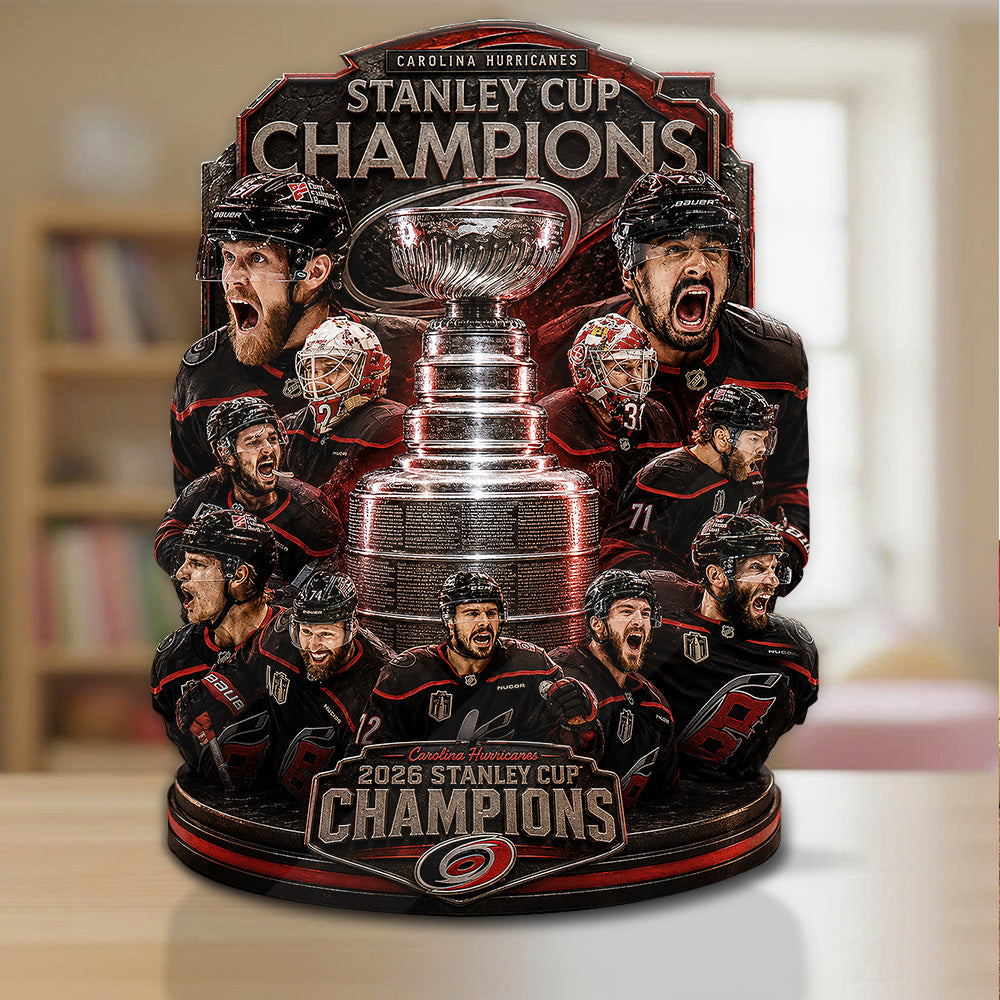 Carolina Hurricanes 2026 Stanley Cup Champions Custom Shape Acrylic Plaque – GNE7037