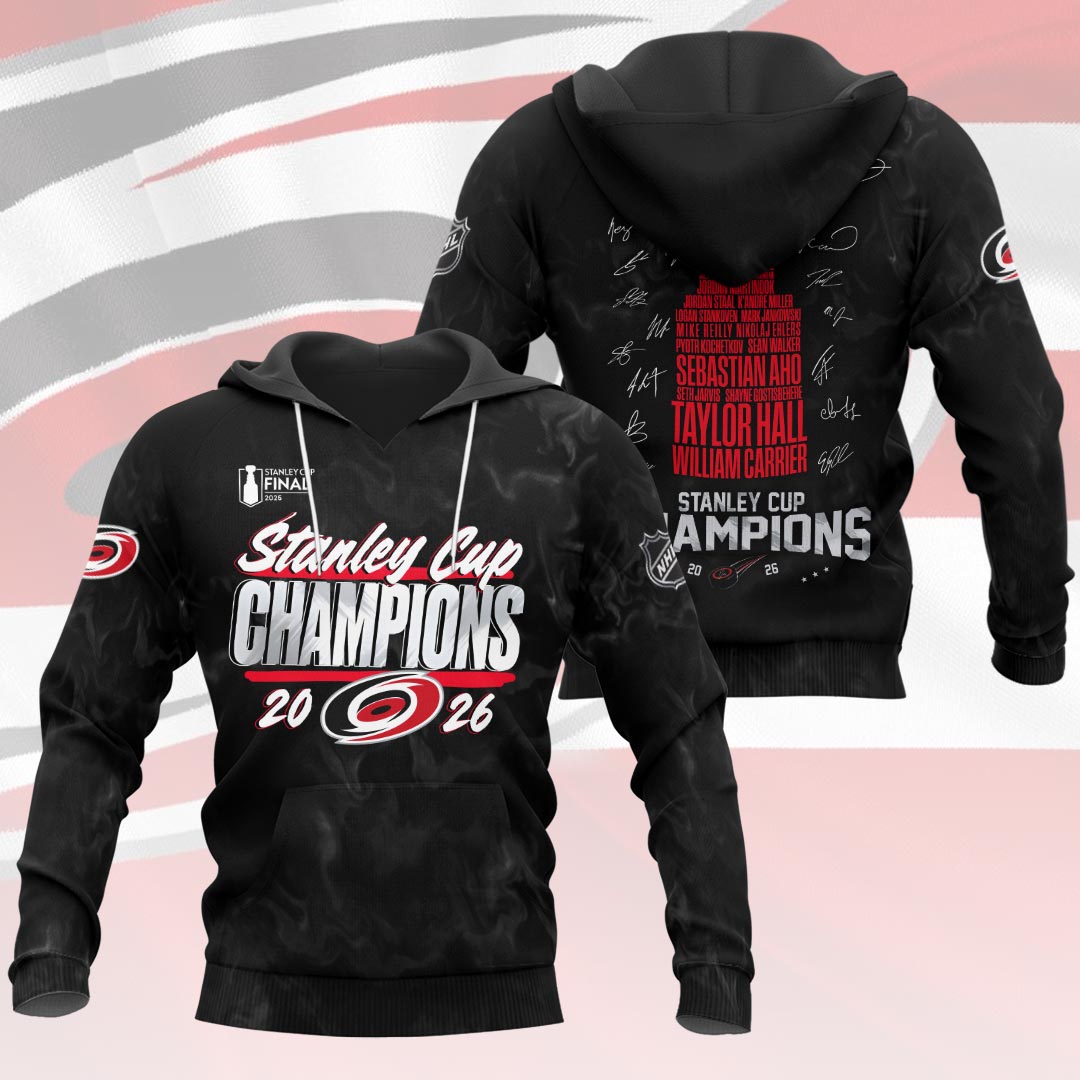 Carolina Hurricanes 2026 Stanley Cup Champions 3D Apparel – HOATT18999
