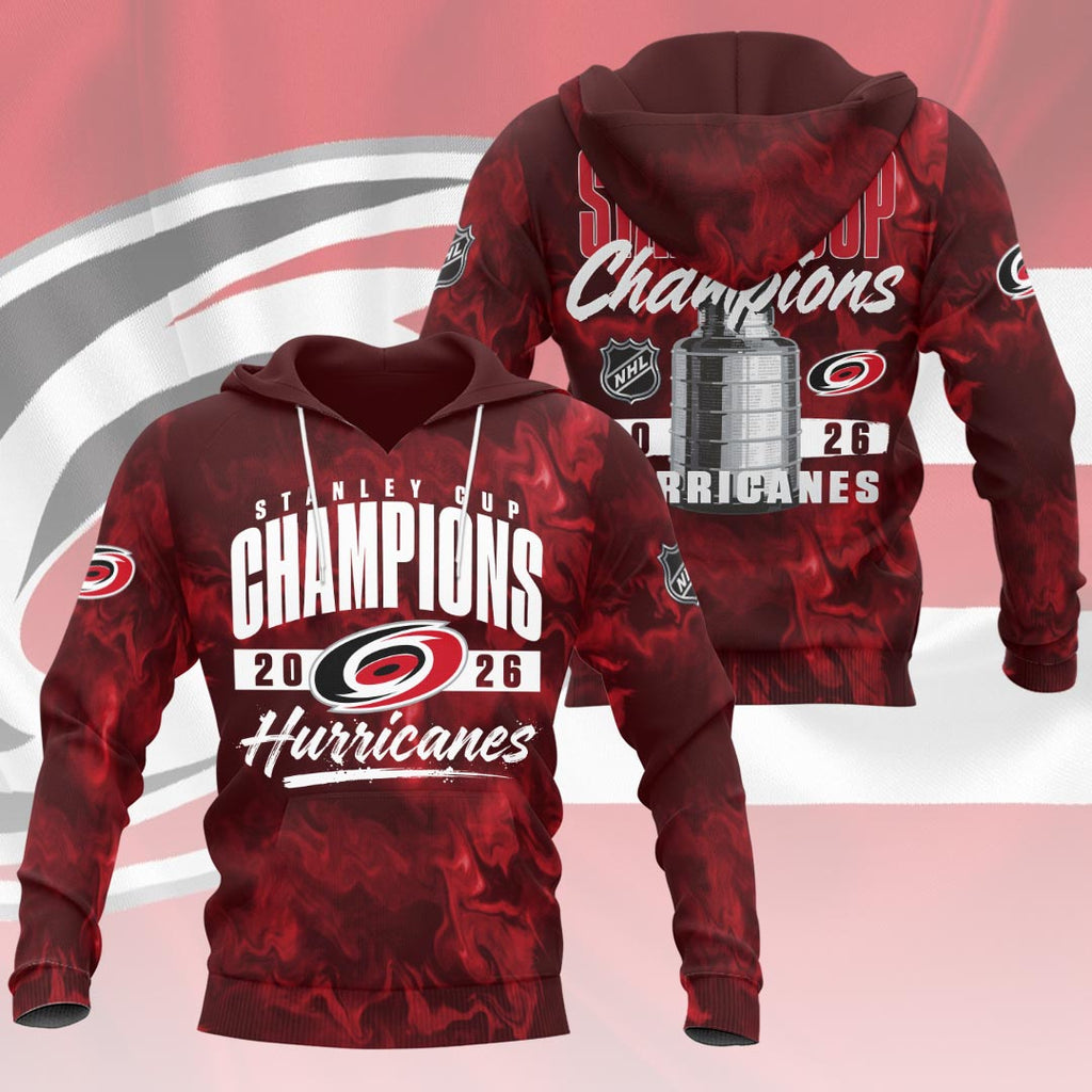 Carolina Hurricanes 2026 Stanley Cup Champions 3D Apparel – HOATT18742