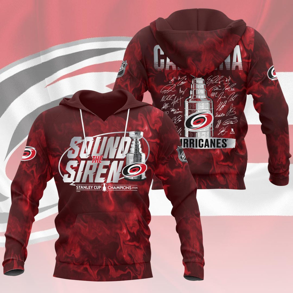 Carolina Hurricanes 2026 Stanley Cup Champions 3D Apparel – HOATT18804