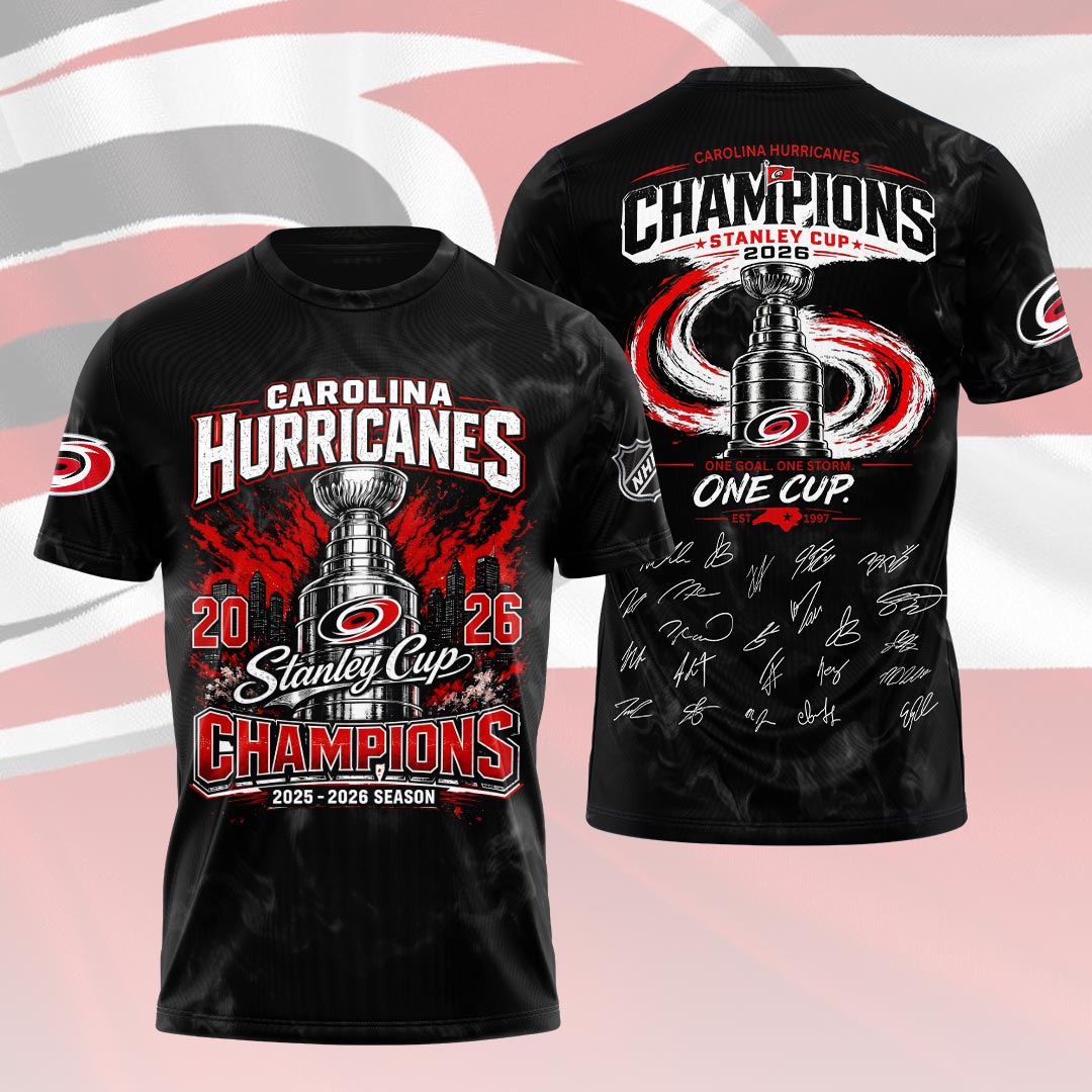 Carolina Hurricanes 2026 Stanley Cup Champions 3D Apparel – HOATT18928