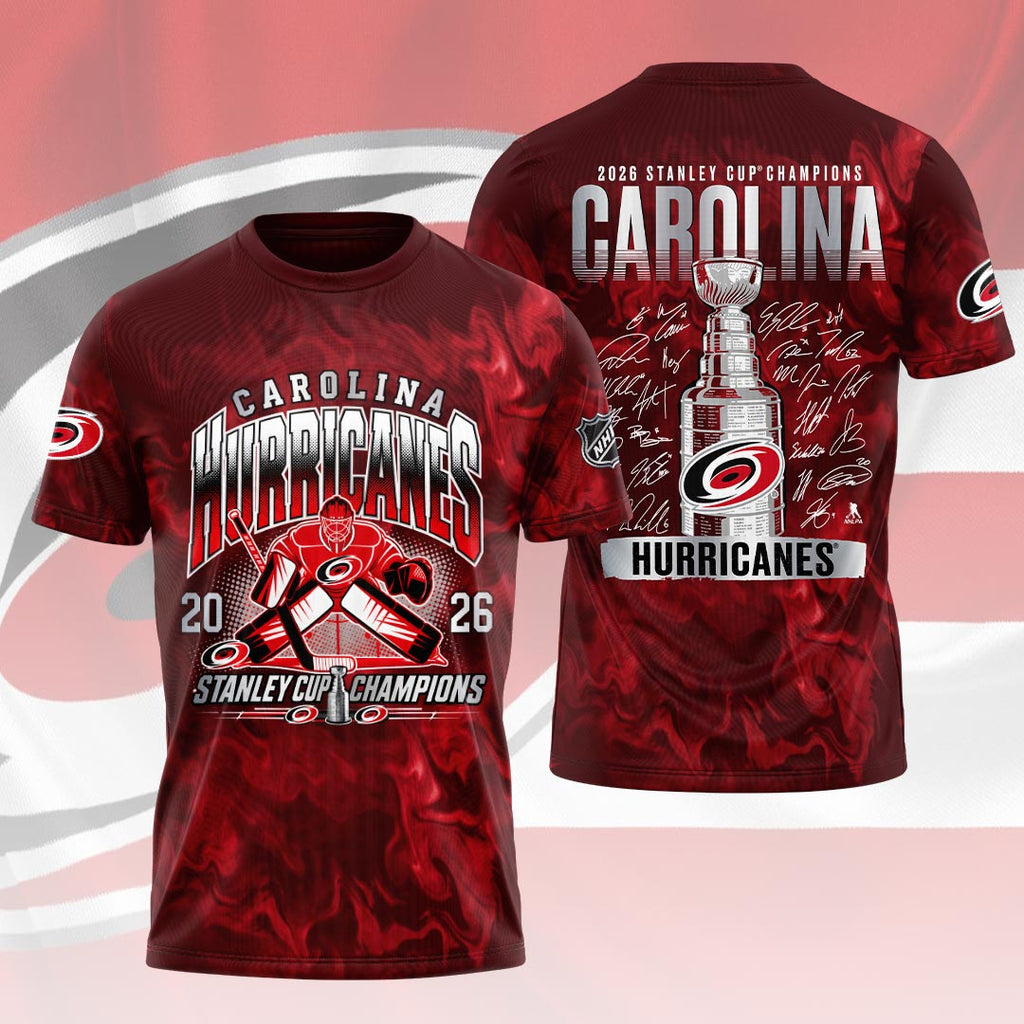 Carolina Hurricanes 2026 Stanley Cup Champions 3D Apparel – HOATT18805