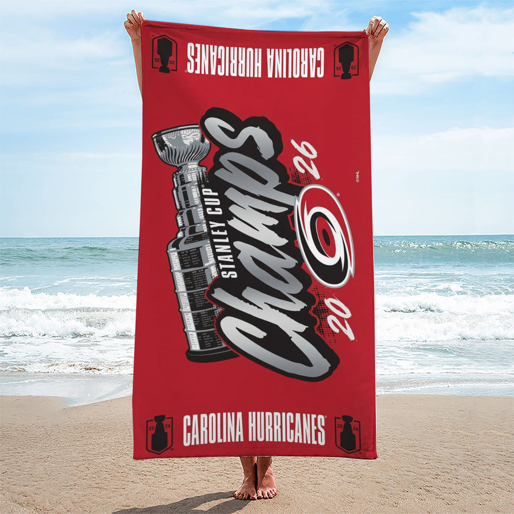 Carolina Hurricanes Stanley Cup Champions 2026 Rectangle Beach Towel – TANTN23648