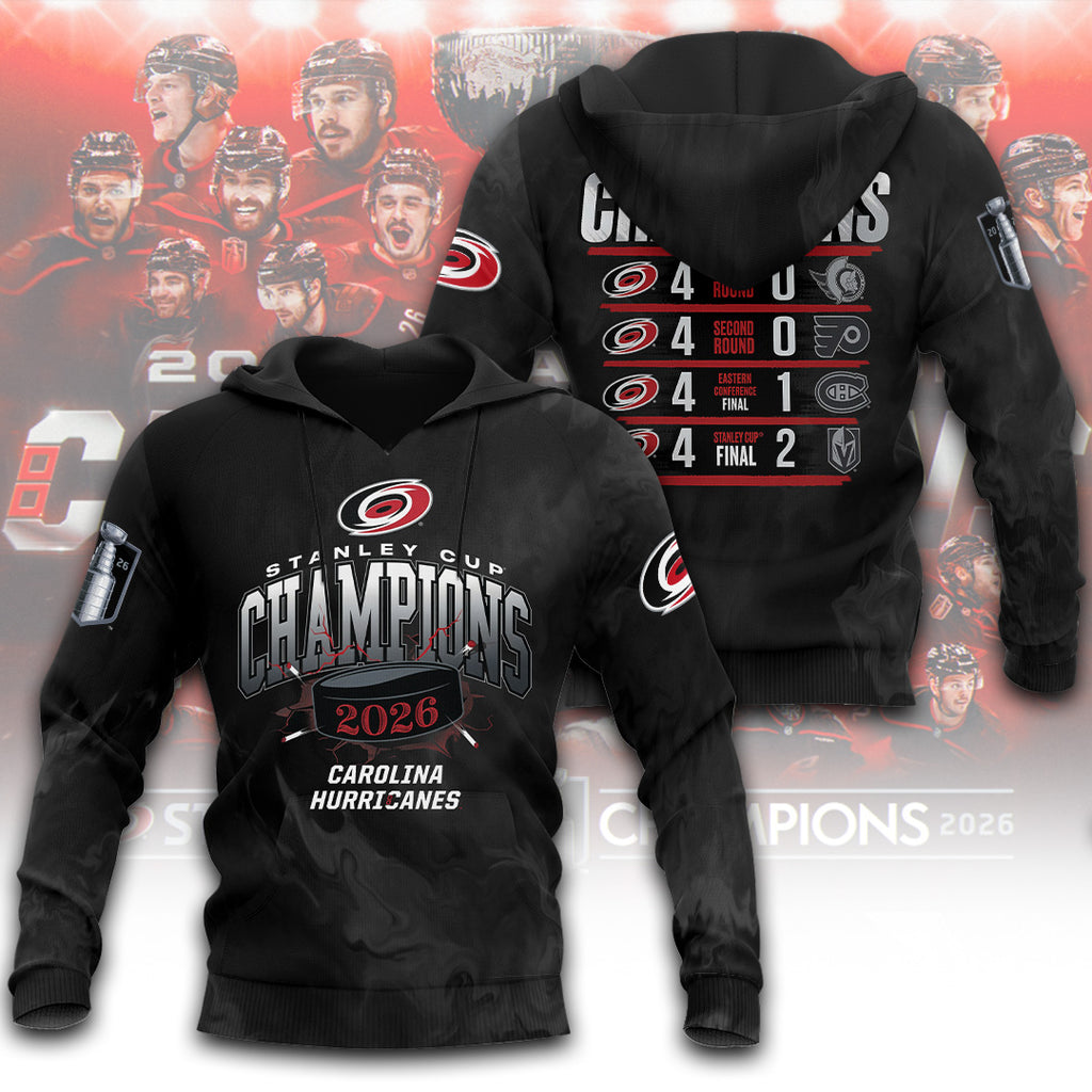 Carolina Hurricanes Stanley Cup Champions 2026 3D Apparel – TANTN23826