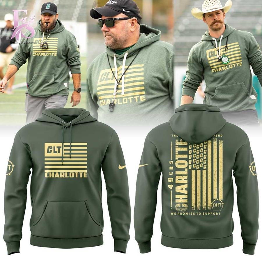 Charlotte Football Military Appreciation Game 2025 Hoodie