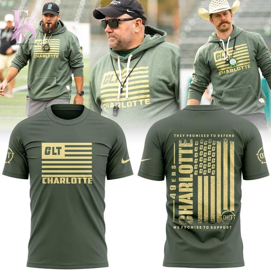 Charlotte Football Military Appreciation Game 2025 Hoodie
