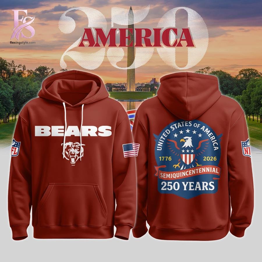 Chicago Bears America 250 Semiquincentennial Red Hoodie