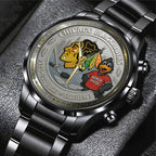 Chicago Blackhawks 100th Anniversary 2026 Black Stainless Steel Watch – TANTN16099