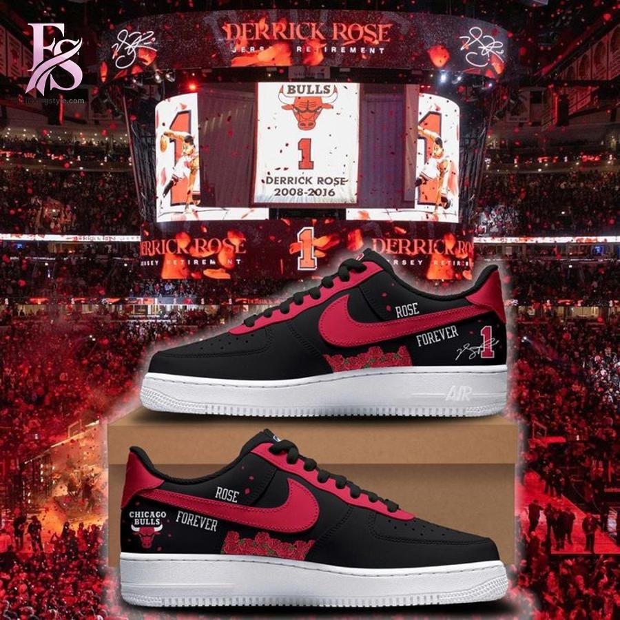 Chicago Bulls SIGNED D-Rose Nike Air Force 1
