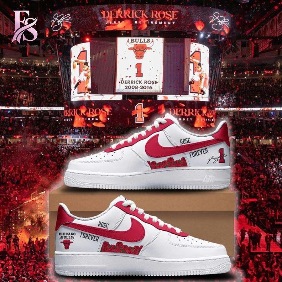 Chicago Bulls SIGNED D-Rose Nike Air Force 1