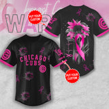 Personalized Chicago Cubs x Breast Cancer Awareness Baseball Jersey – MAITM12917