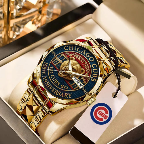 Chicago Cubs 155th Anniversary Alloy Luxury Quartz Watch – TANTN17995