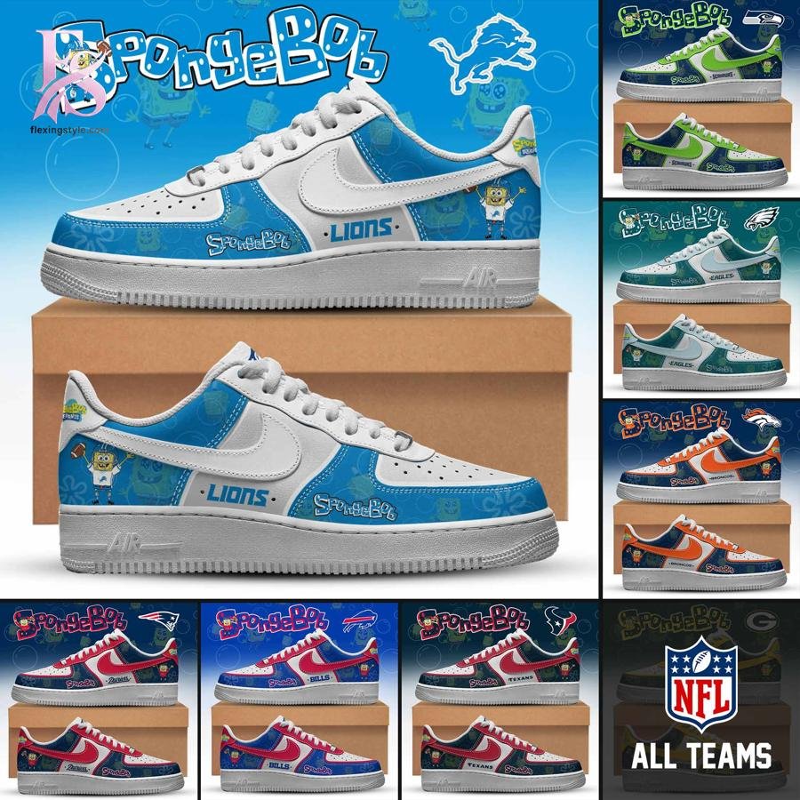 Choose Your Team NFL x SpongeBob Air Force Shoes