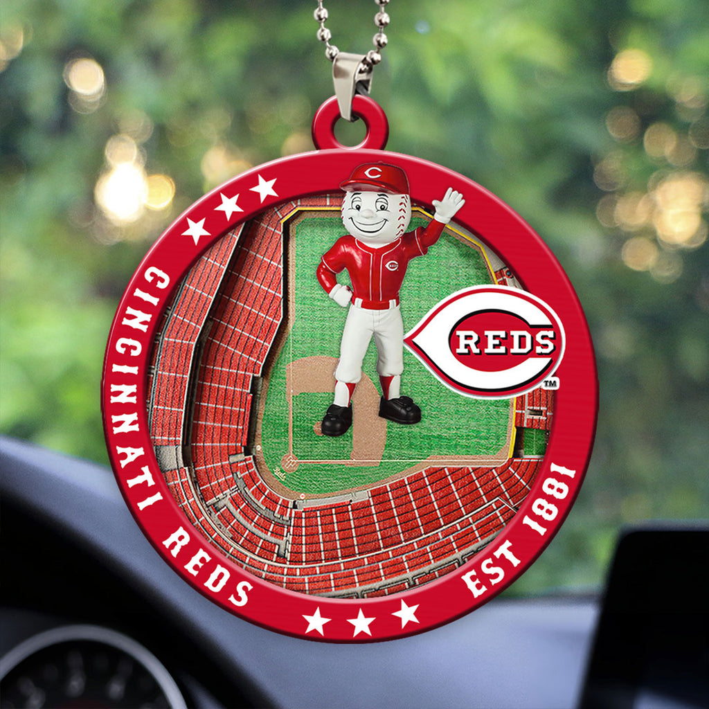 Cincinnati Reds Custom shape 2-sided Acrylic Car Ornament – HOATT13038