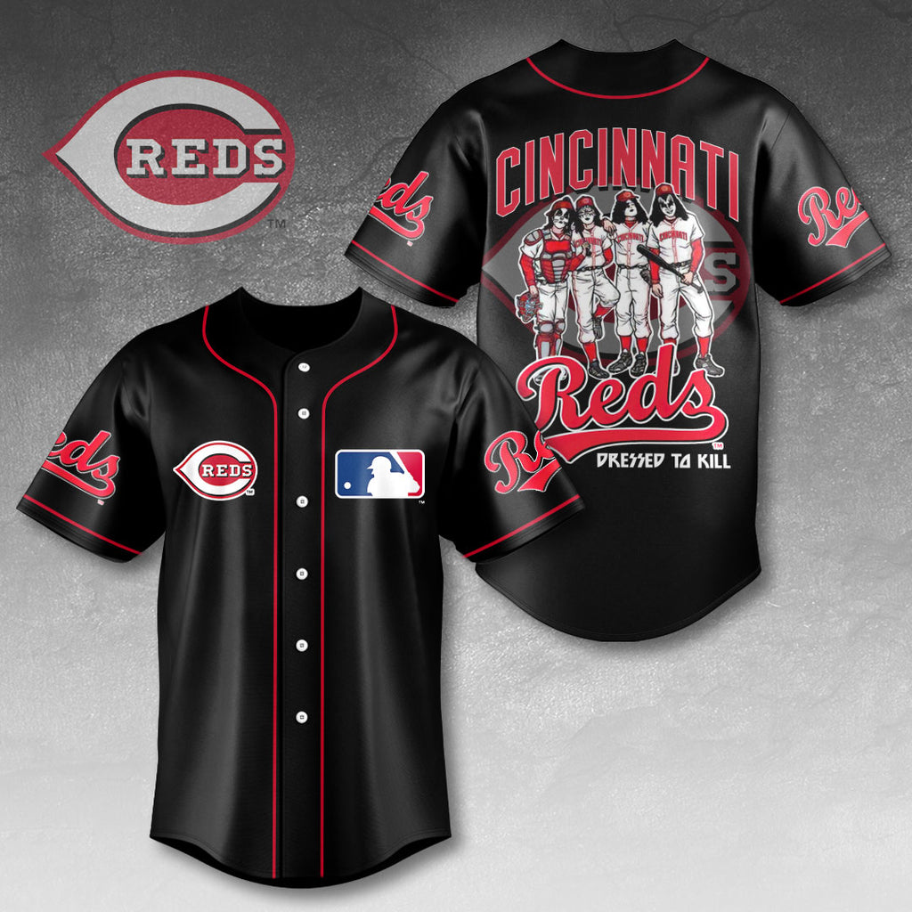 Cincinnati Reds x KISS Baseball Jersey – HOATT13405