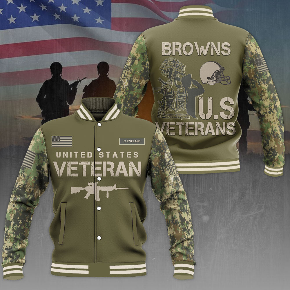 Cleveland Browns x US Veterans Varsity Jacket – MAITM12809