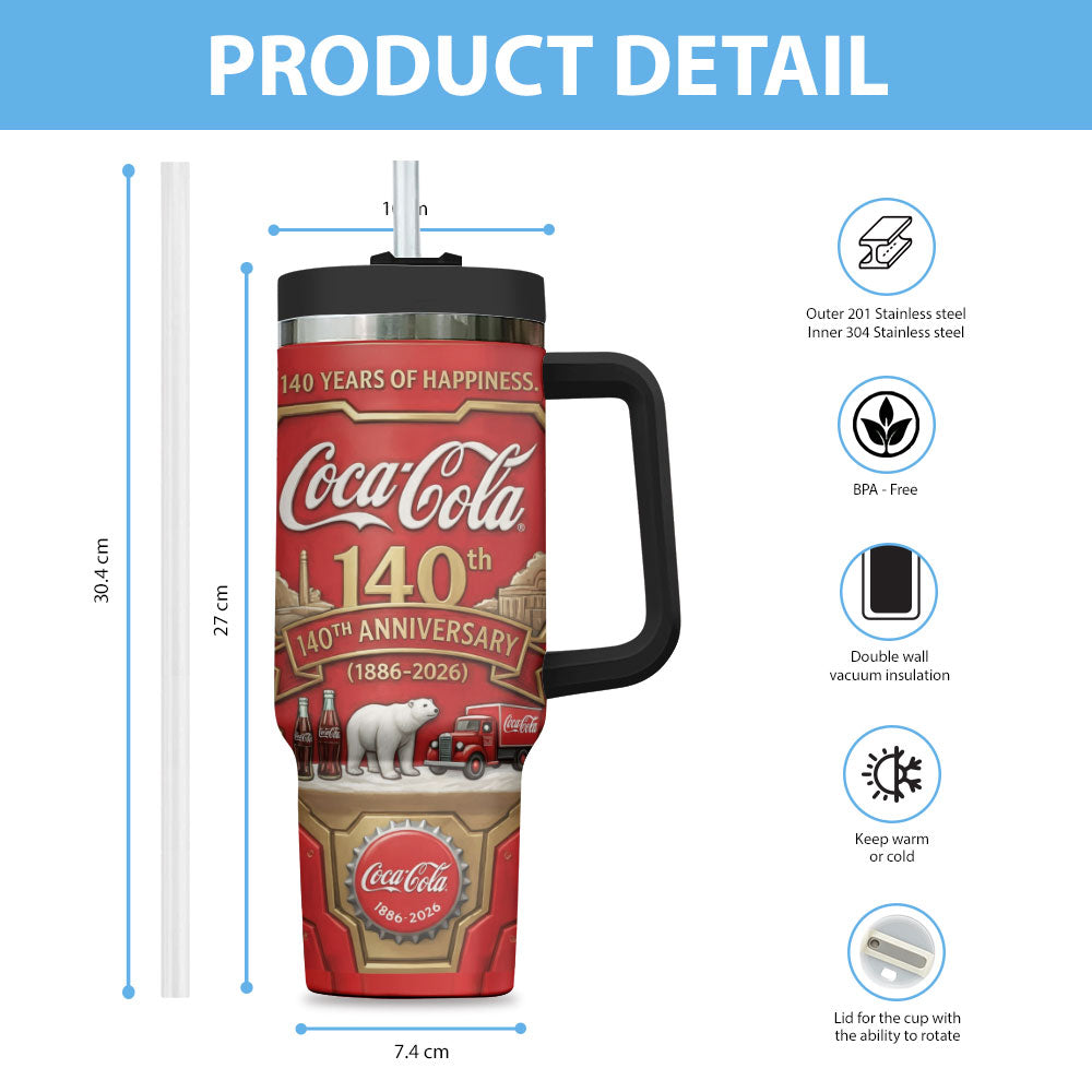 Coca-Cola 140th Anniversary 2026 40oz Tumbler – TMTHU3764