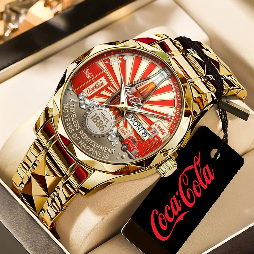 Coca-Cola 140th Anniversary Alloy Luxury Quartz Watch – TANTN21501