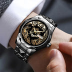Crimson Desert Alloy Luxury Quartz Watch – GNE5655