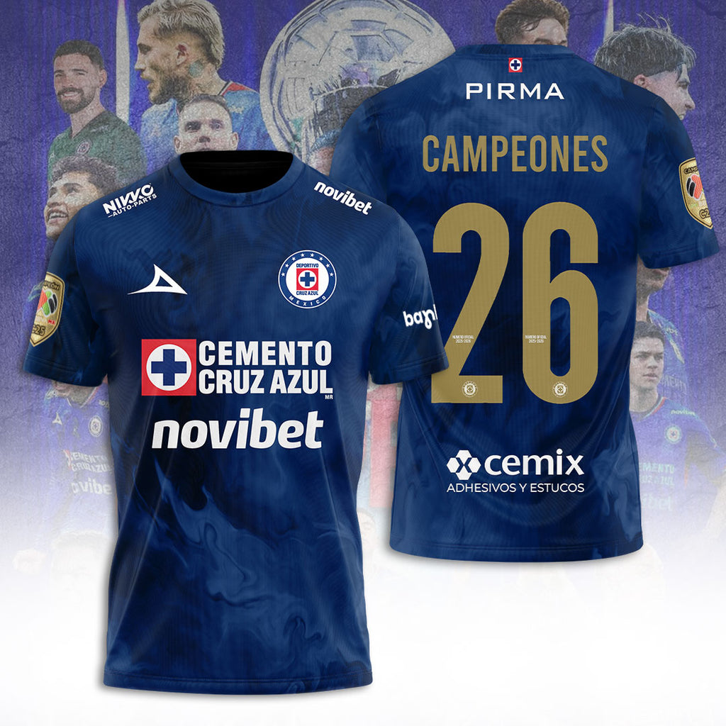 Cruz Azul Campeón del Clausura 25/26 3D Apparel – TANTN23175
