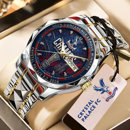 Crystal Palace FC UEFA Conference League Winners 2026 Alloy Luxury Quartz Watch – TMTHU6544