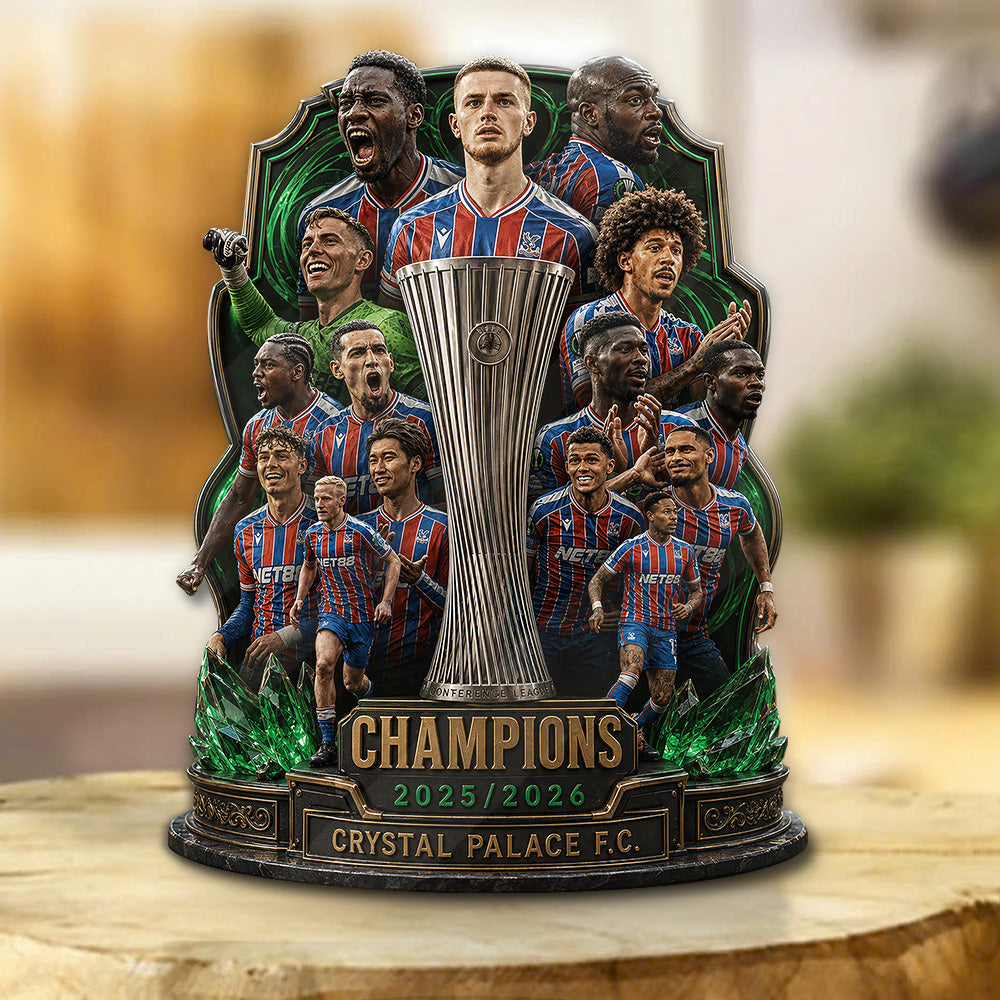 Crystal Palace FC 25/26 Conference League Champions Custom Shape Acrylic Plaque – GNE6687