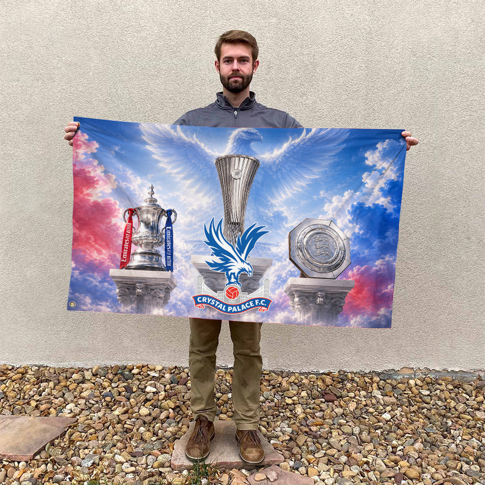 Crystal Palace FC 25/26 Conference League Champions 3D Double-side House Flag – GNE6798
