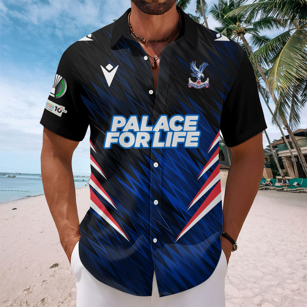 Crystal Palace FC UEFA Conference League Winners 2026 Short Sleeve Button-Down Shirt – TANTN23499