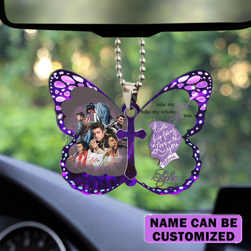 Personalized Elvis Presley Custom Shape Clear 1-sided Acrylic Car Ornament – TMTHU497