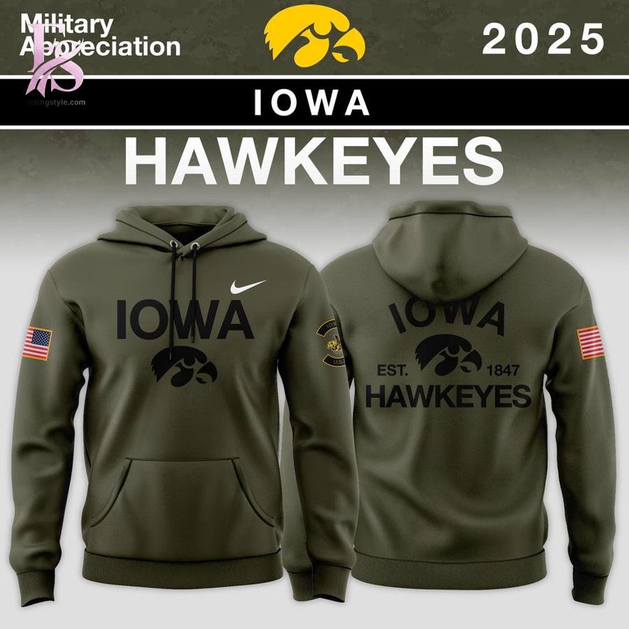 Custom Team Big Ten Conference Teams 2025 Military Appreciation Hoodie