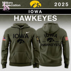 Custom Team Big Ten Conference Teams 2025 Military Appreciation Hoodie