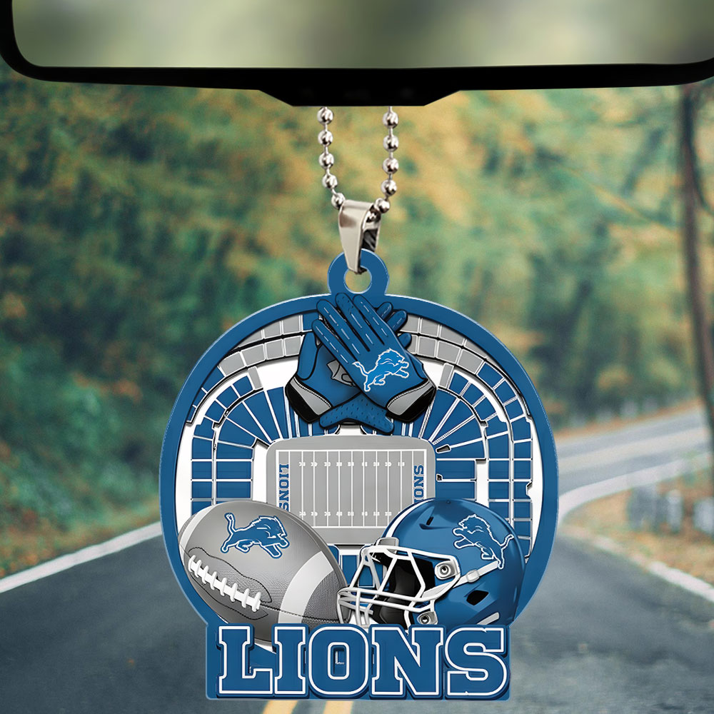 Detroit Lions Custom shape 2-sided Acrylic Car Ornament – TMTHU751