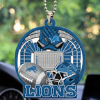 Detroit Lions Custom shape 2-sided Acrylic Car Ornament – TMTHU751