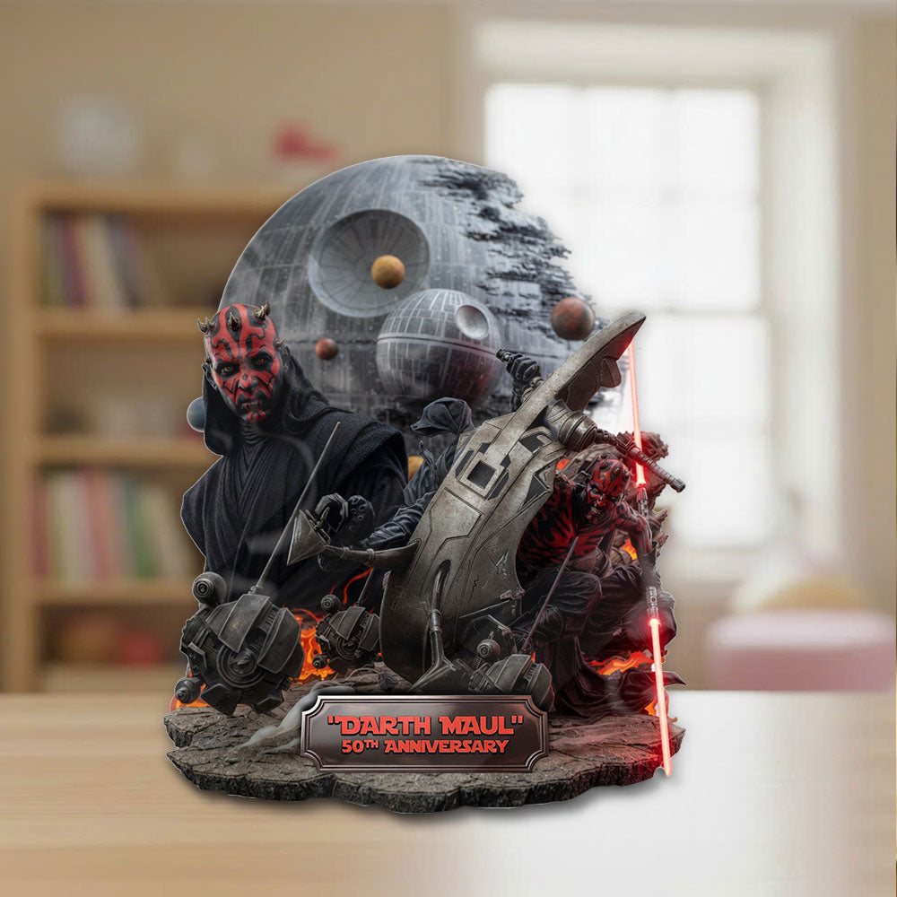Darth Maul 50th Anniversary Custom Shape Acrylic Plaque – TANTN22886