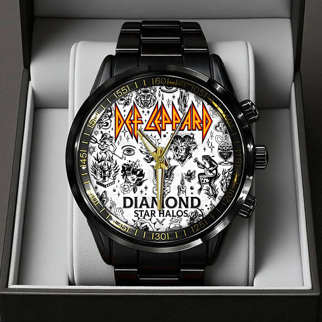 Def Leppard Black Stainless Steel Watch – TANTN17837