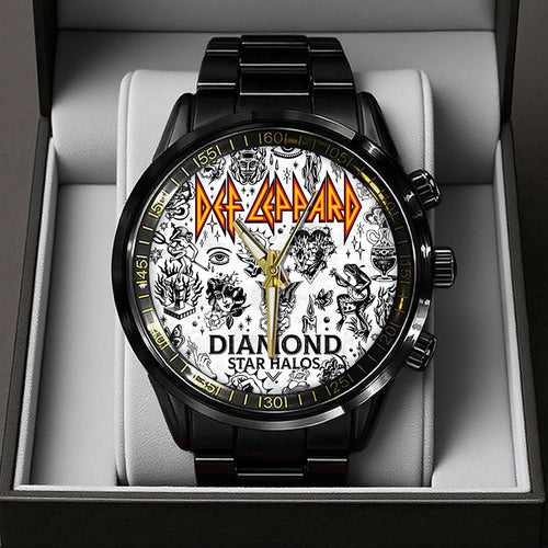 Def Leppard Black Stainless Steel Watch – TANTN17837