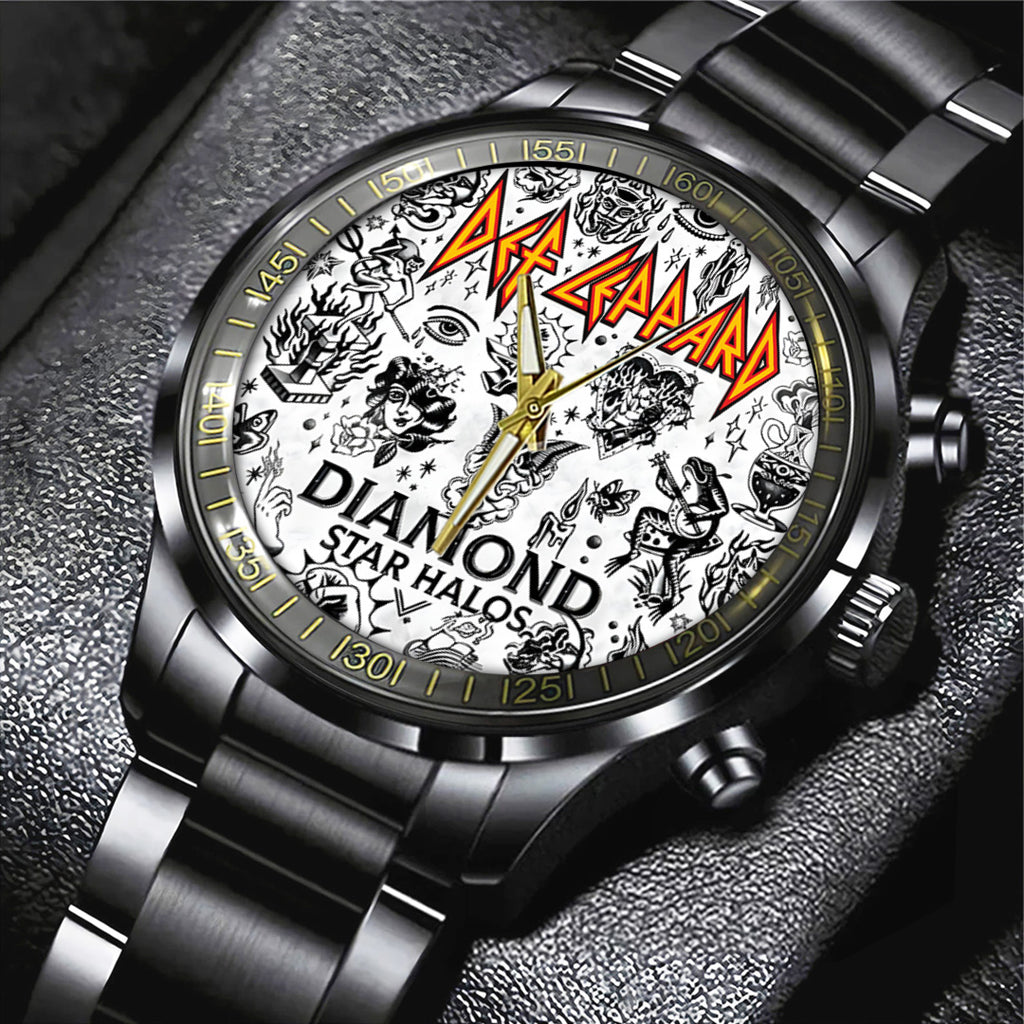 Def Leppard Black Stainless Steel Watch – TANTN17837