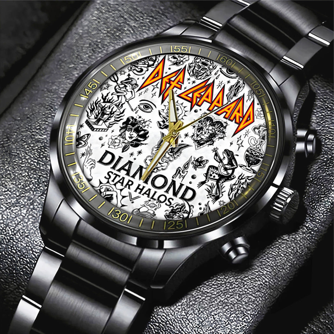 Def Leppard Black Stainless Steel Watch – TANTN17837