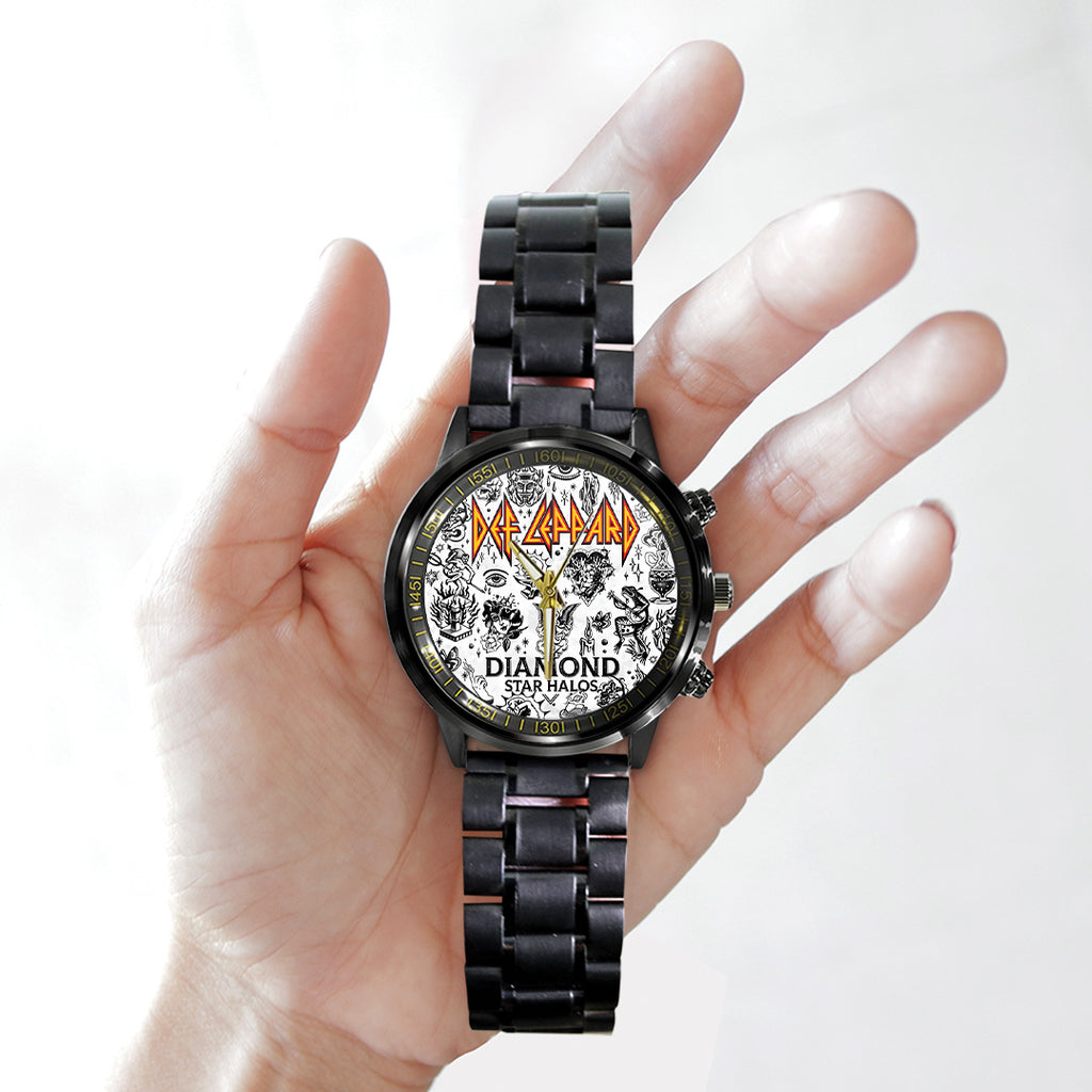 Def Leppard Black Stainless Steel Watch – TANTN17837