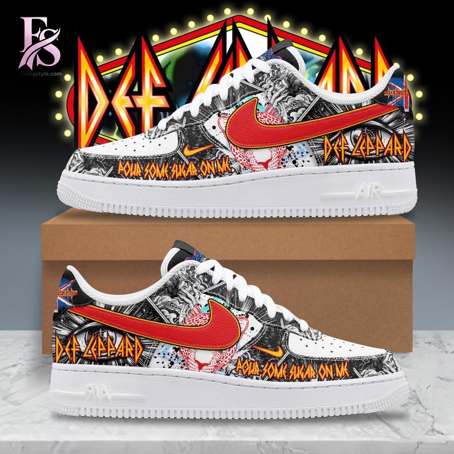 Def Leppard Pour Some Sugar on Me Air Force Shoes