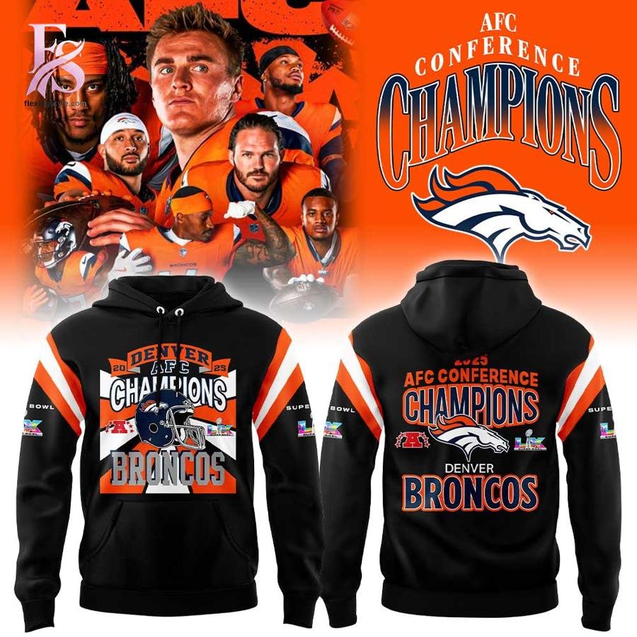 Denver Broncos 2025 AFC Conference Champions Hoodie