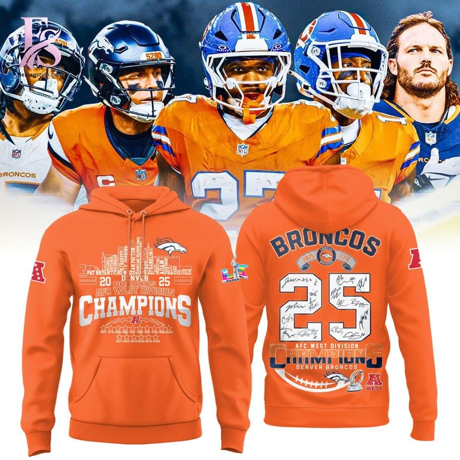 Denver Broncos 2025 AFC Conference Champions Hoodie