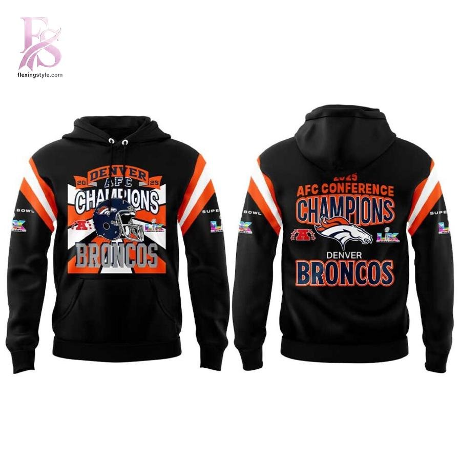Denver Broncos 2025 AFC Conference Champions Hoodie