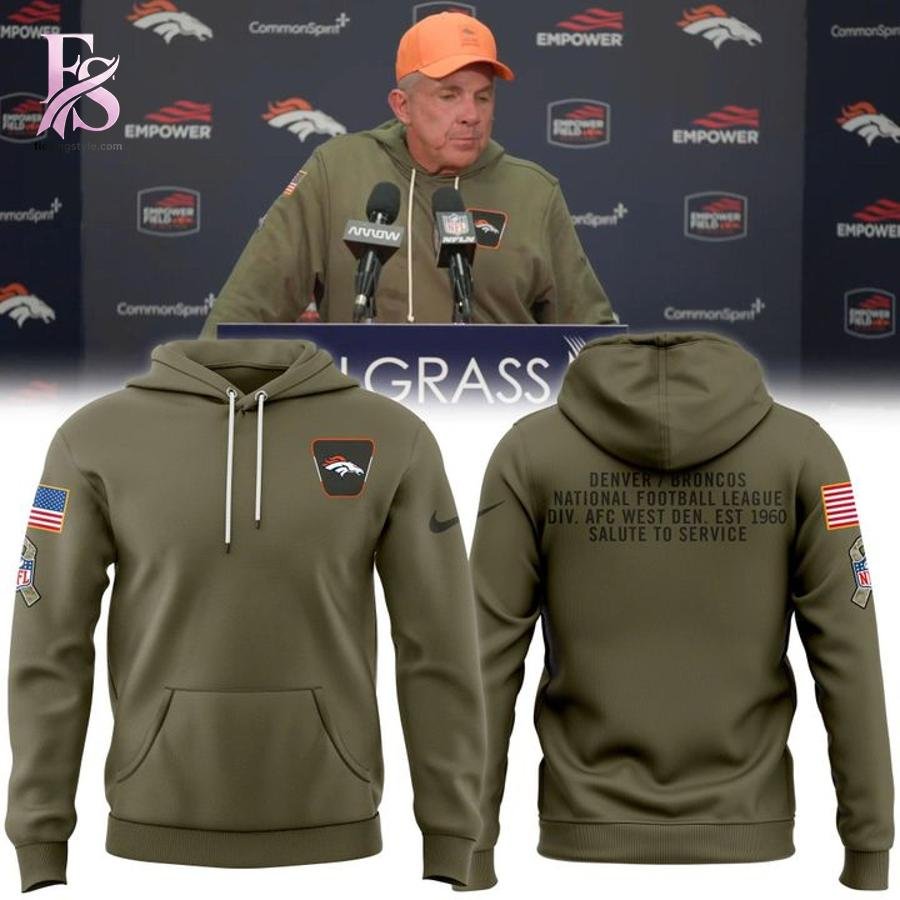 Denver Broncos Nike Olive 2025 Salute to Service Sideline Hoodie
