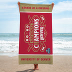 Denver Pioneers 2026 Men's Ice Hockey National Champions Rectangle Beach Towel – TANTN22368