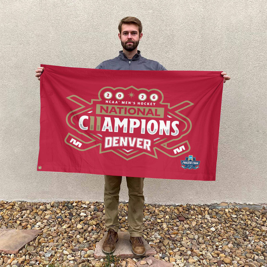 Denver Pioneers 2026 Men's Ice Hockey National Champions 3D Double-side House Flag – TANTN22367