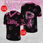 Personalized Detroit Lions x Breast Cancer Awareness 3D Football Jersey – MAITM12845