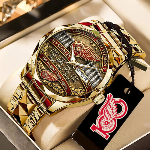Detroit Red Wings 100th Anniversary Alloy Luxury Quartz Watch – TANTN21497
